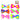 Corbatin Neon Impreso 6 Unidades