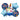 Globo Mylar F.C. Cupcake Azul 5 Piezas