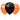 Globo #9 M.G. Standard Negro/Naranja 25 Unidades
