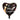 Globo Mylar 18" Corazon F.C Negro
