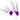 Cintillo 3 Flores Ramas Morado