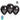 GLOBO R6 M.G. CROMO X 25 NEGRO